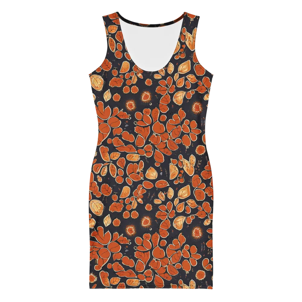 Ember Herbarium on Bodycon Dress — Front