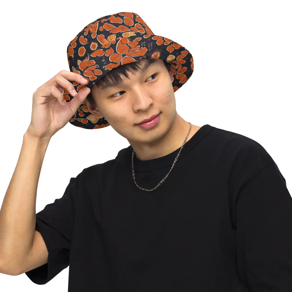 Ember Herbarium on Reversible Bucket Hat — Front Inside