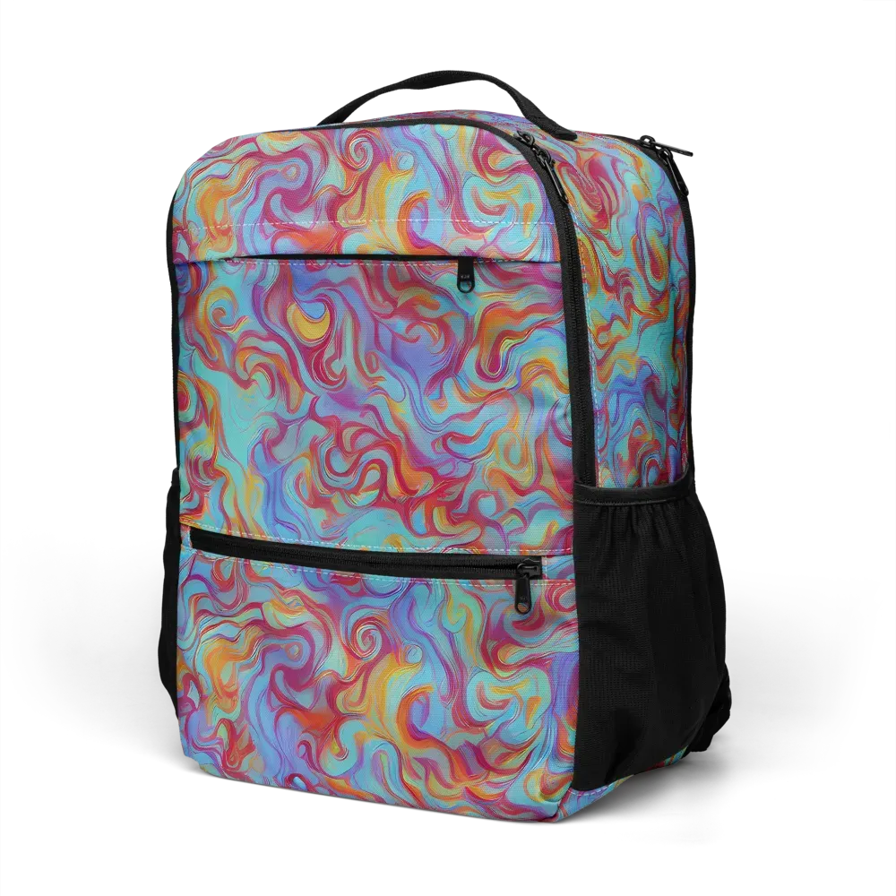 Aqua Rapture on Utility Backpack — Left Front