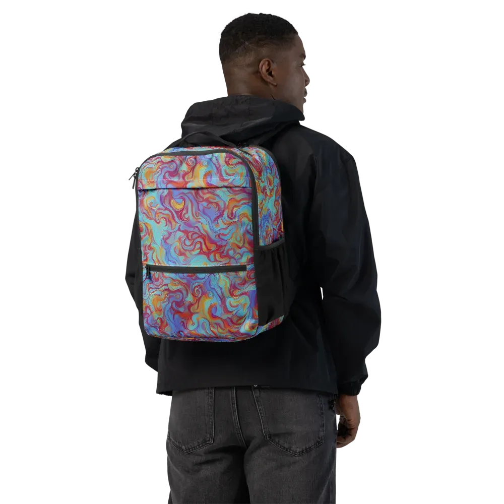 Aqua Rapture on Utility Backpack — Back