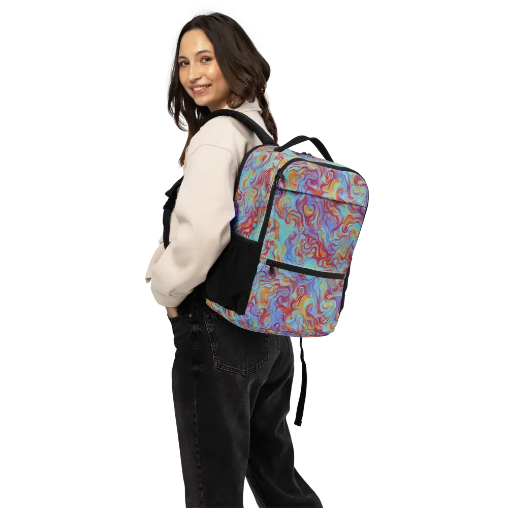 Aqua Rapture on Utility Backpack — Back