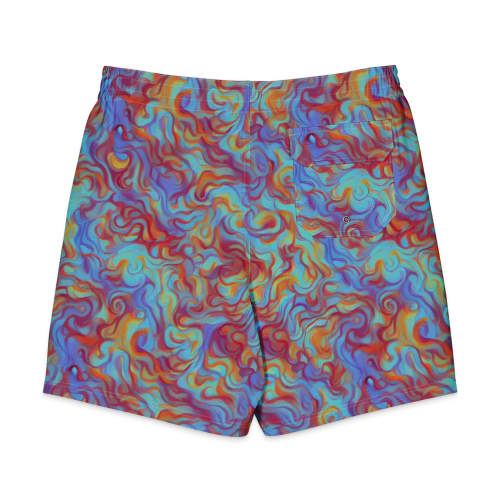 Aqua Rapture on Men's Board Shorts — Back
