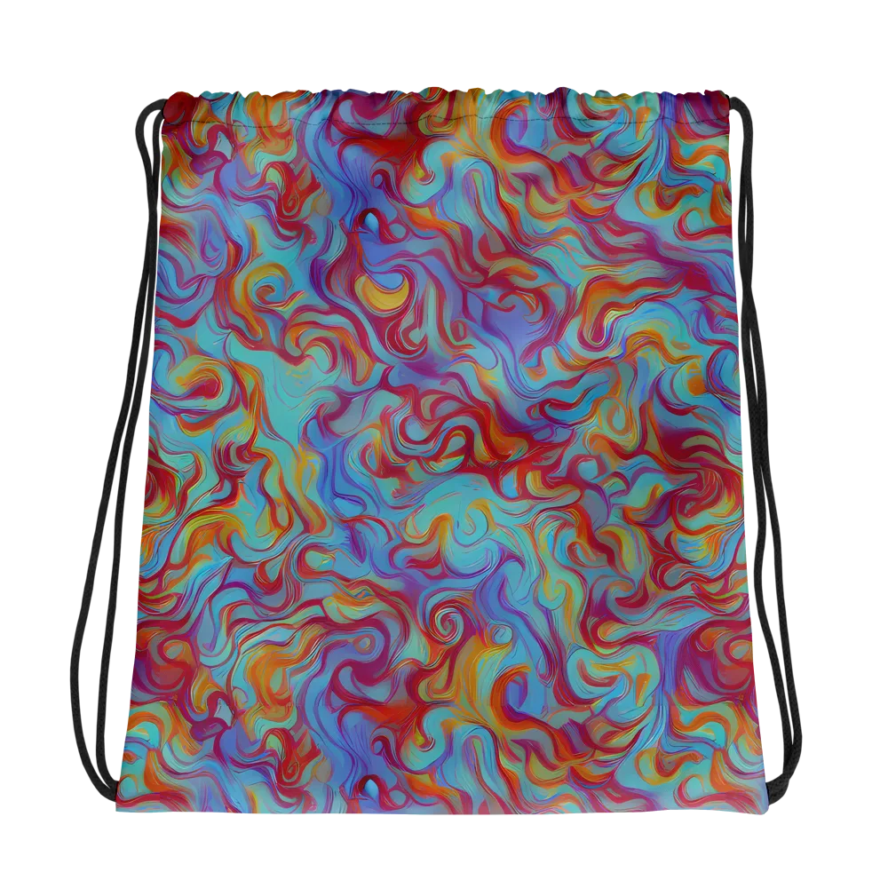 Aqua Rapture on Drawstring Bag — Photo