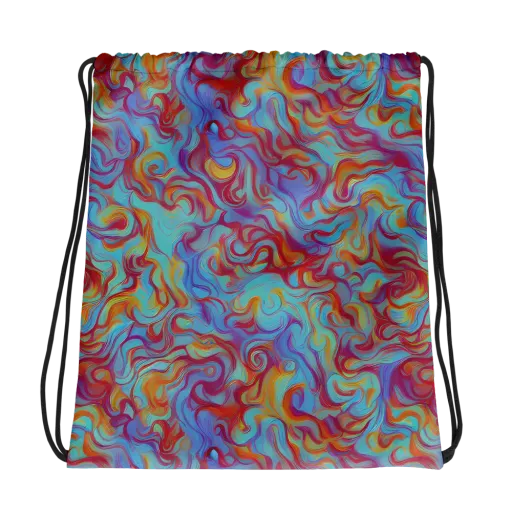 Aqua Rapture on a Drawstring Bag