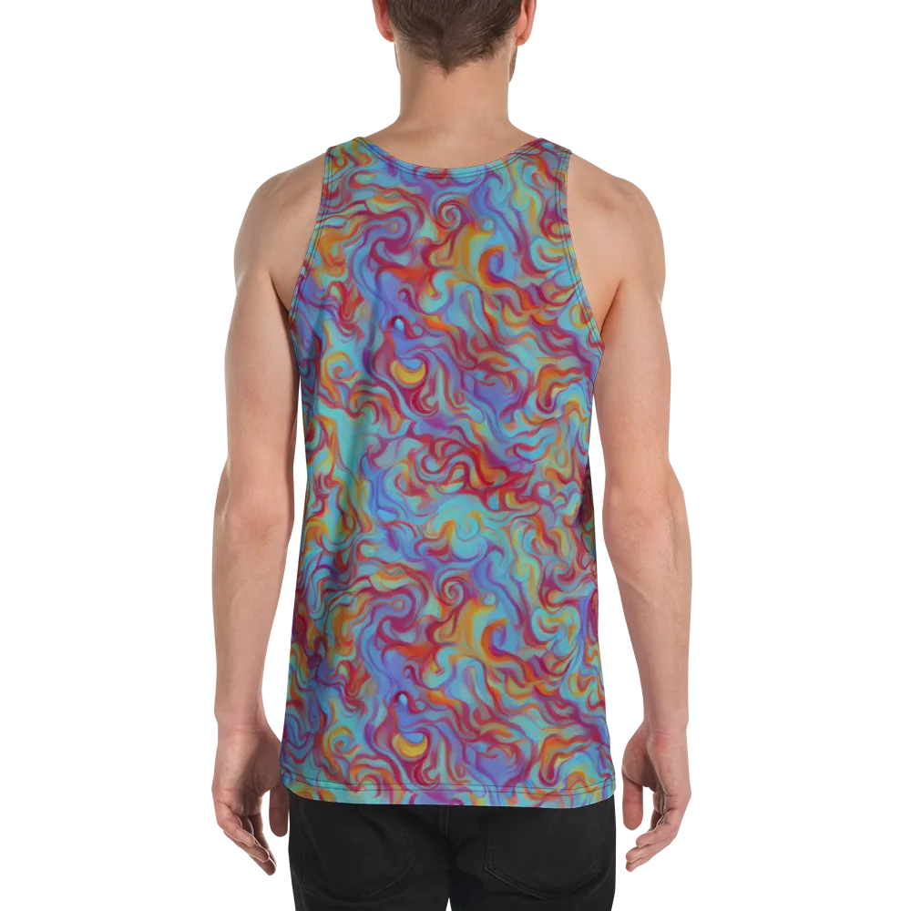Aqua Rapture on Men's Tank Top — Back