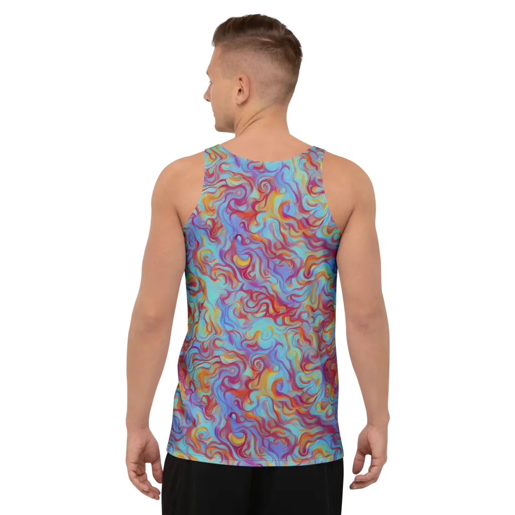 Aqua Rapture on Men's Tank Top — Back