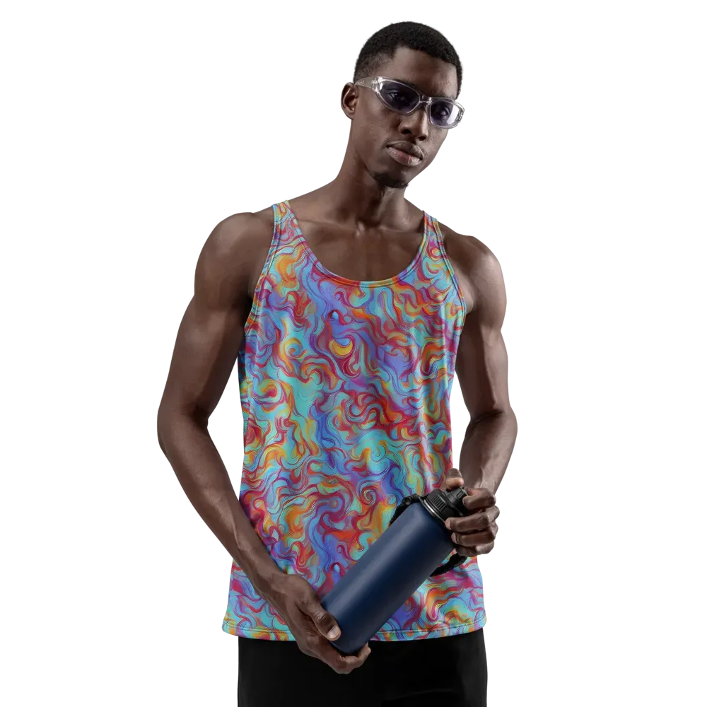 Aqua Rapture on Men's Tank Top — Front