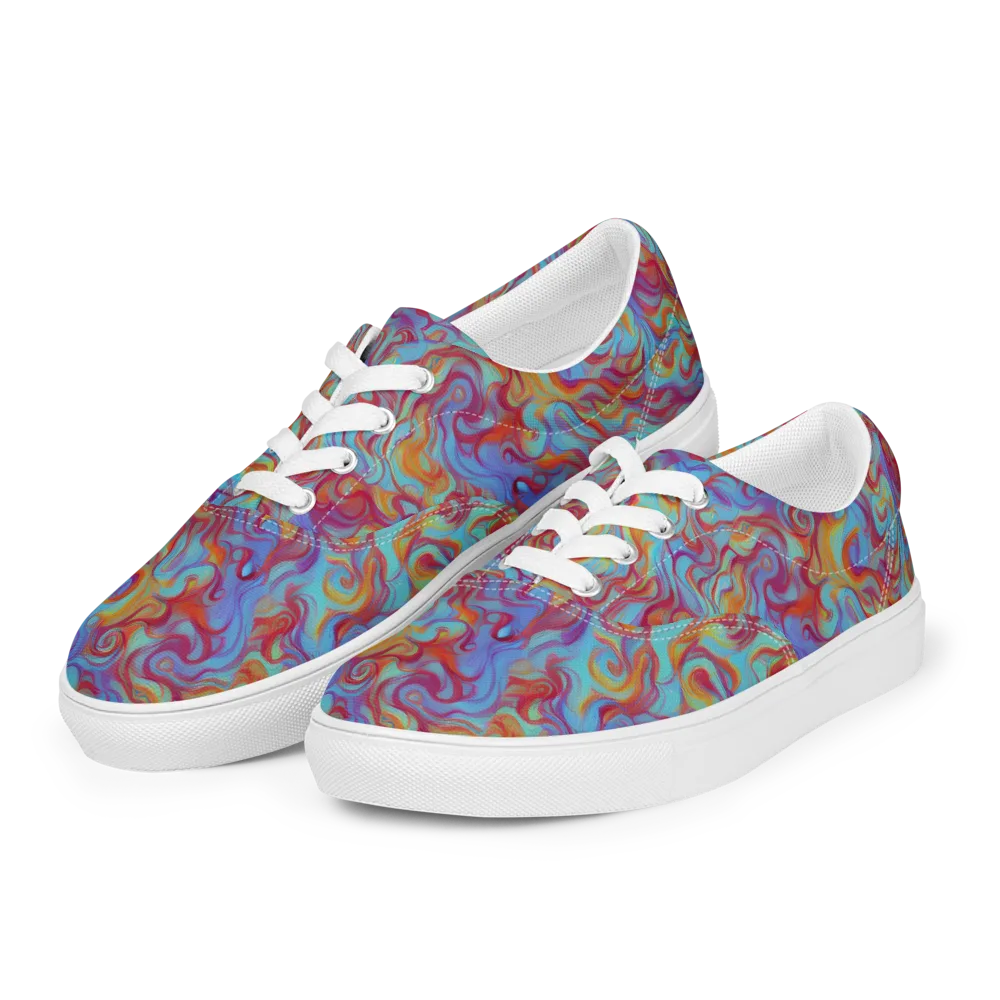 Aqua Rapture on Men's Lace-Up Canvas Shoes — Left Front
