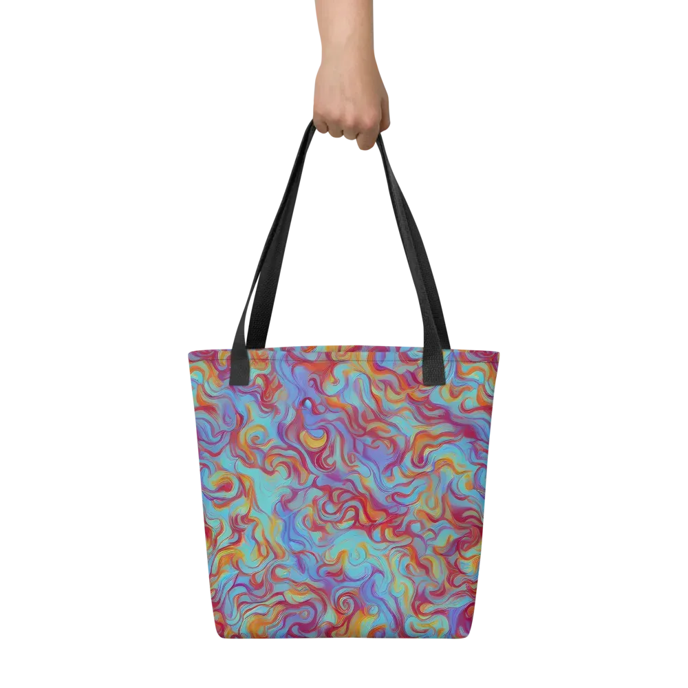 Aqua Rapture on Tote Bag — Front