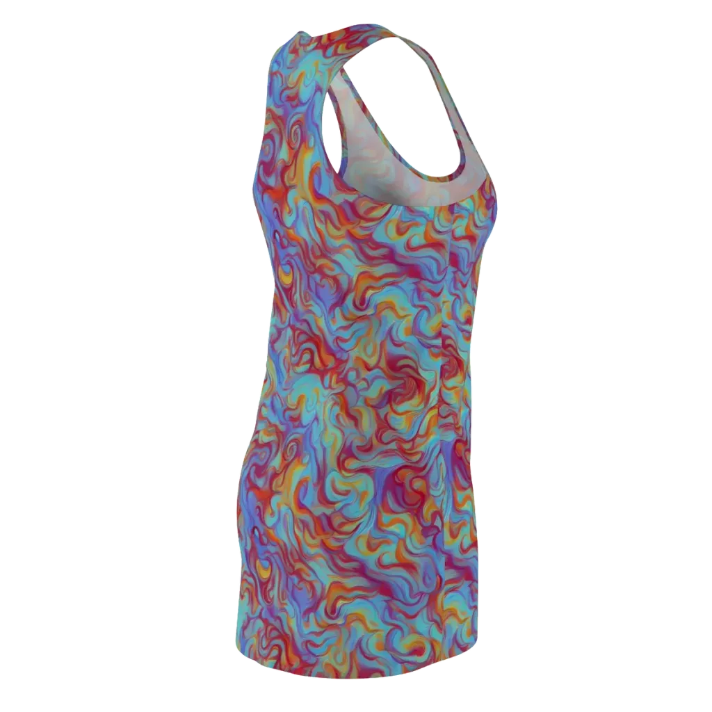 Aqua Rapture on Racerback Dress — Back Side