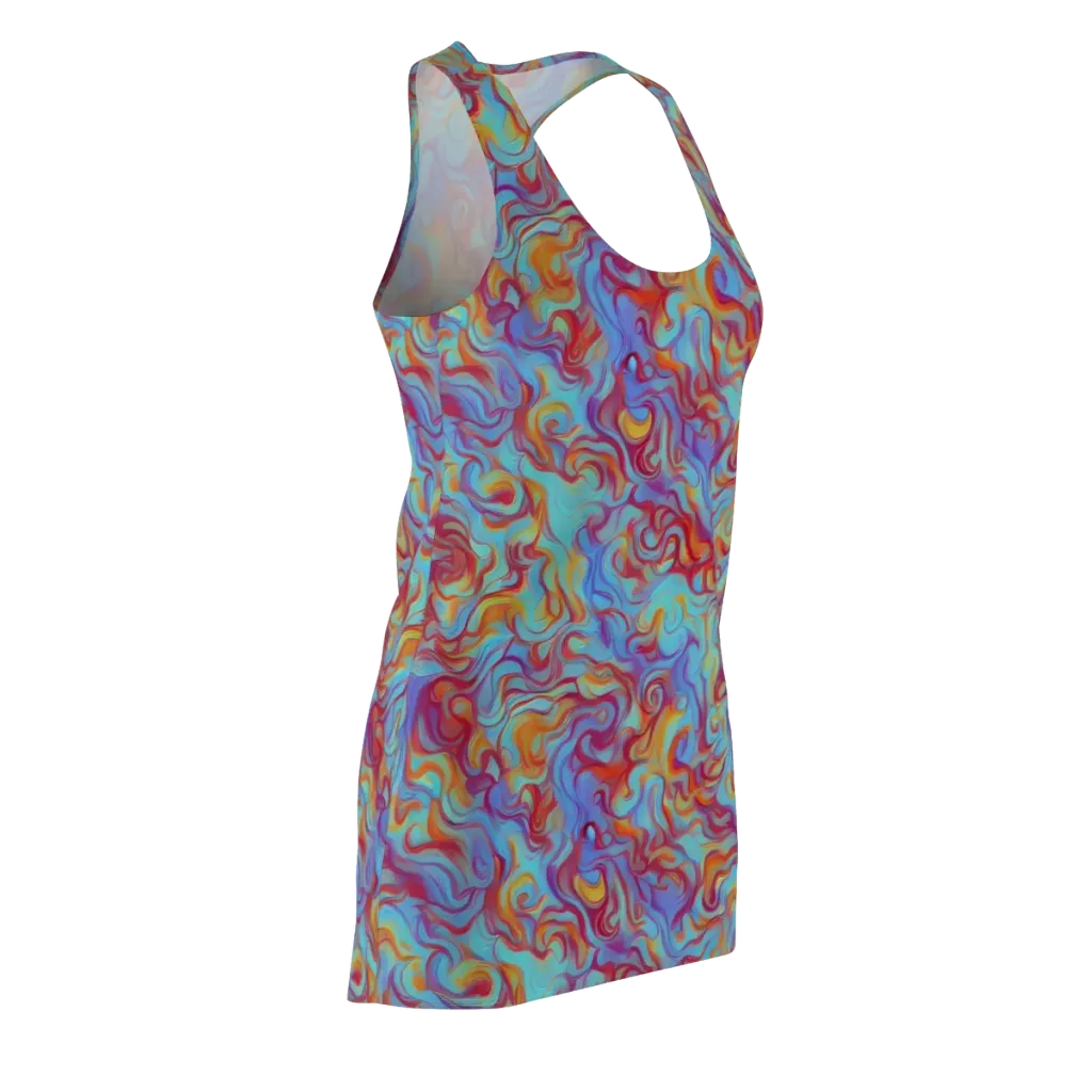 Aqua Rapture on Racerback Dress — Front Side