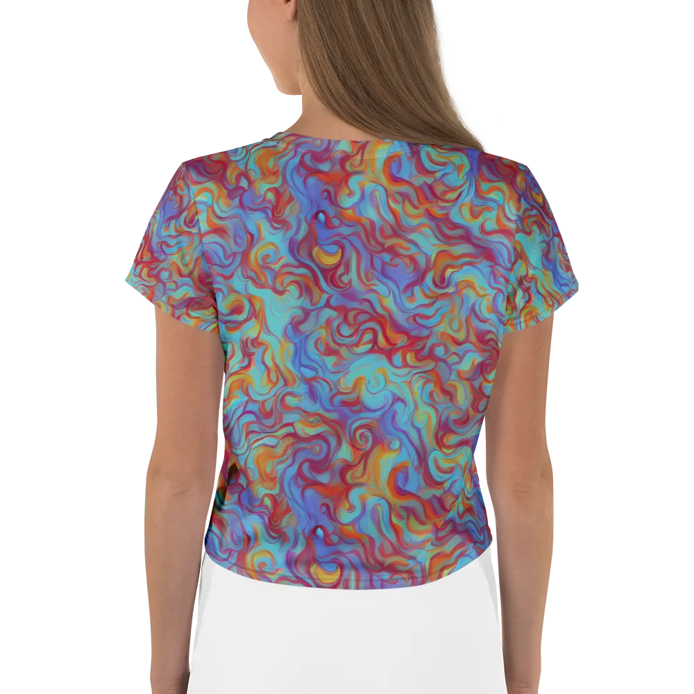 Aqua Rapture on Crop Tee — Back