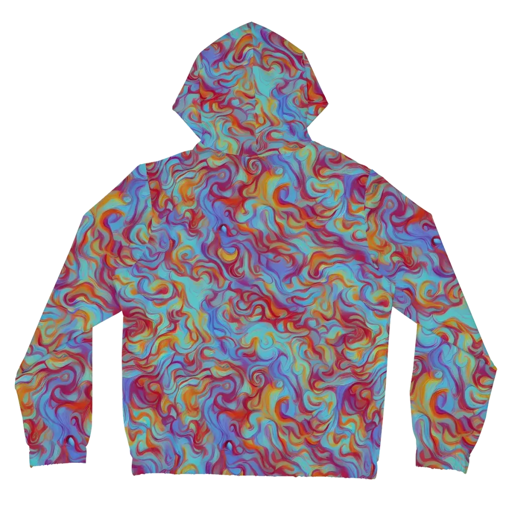 Aqua Rapture on Women's Full-Zip Hoodie — Back