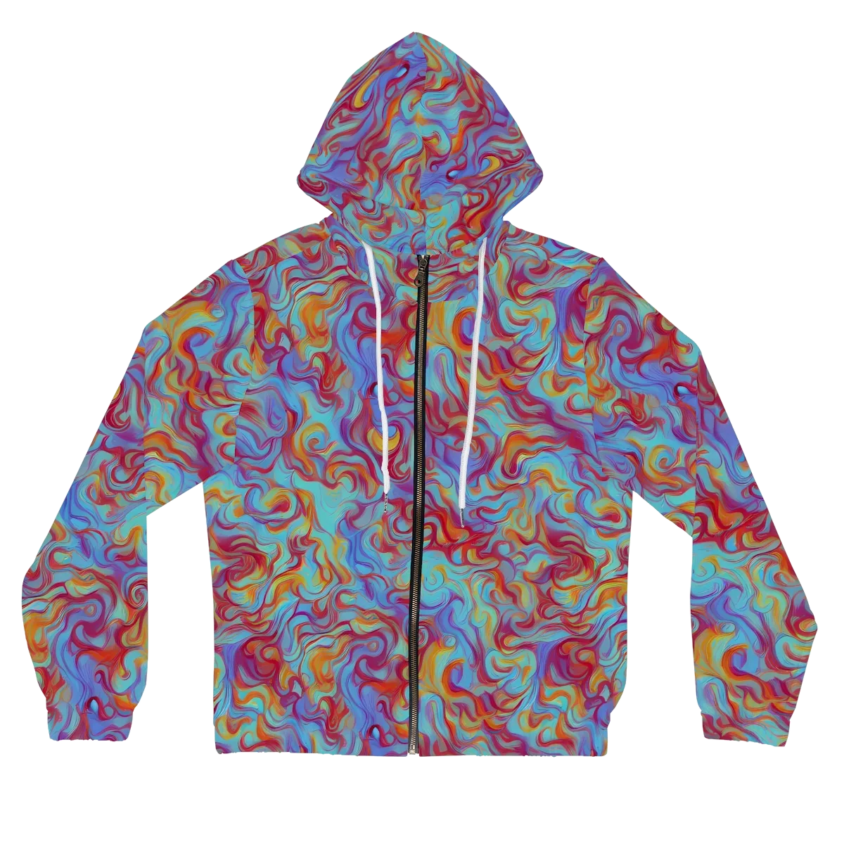 Aqua Rapture on Women's Full-Zip Hoodie — Front