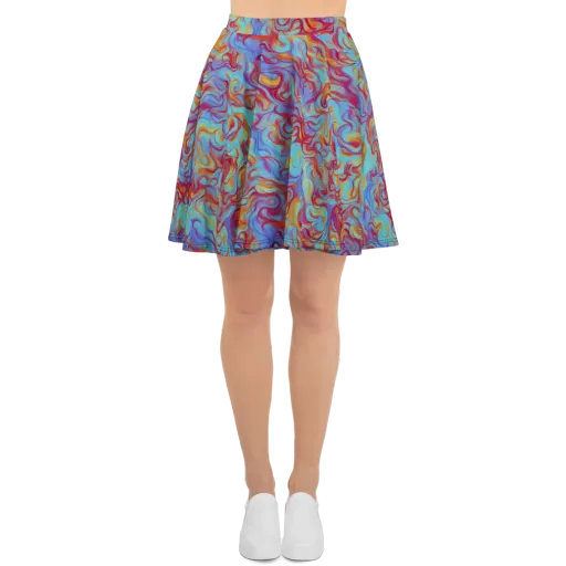Aqua Rapture on a Skater Skirt