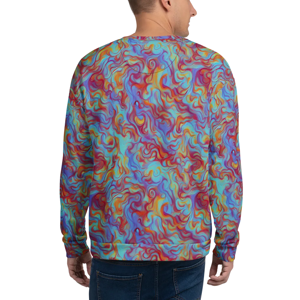 Aqua Rapture on Sweatshirt — Back
