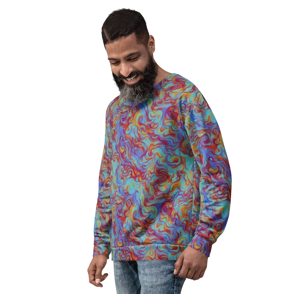 Aqua Rapture on Sweatshirt — Left Front