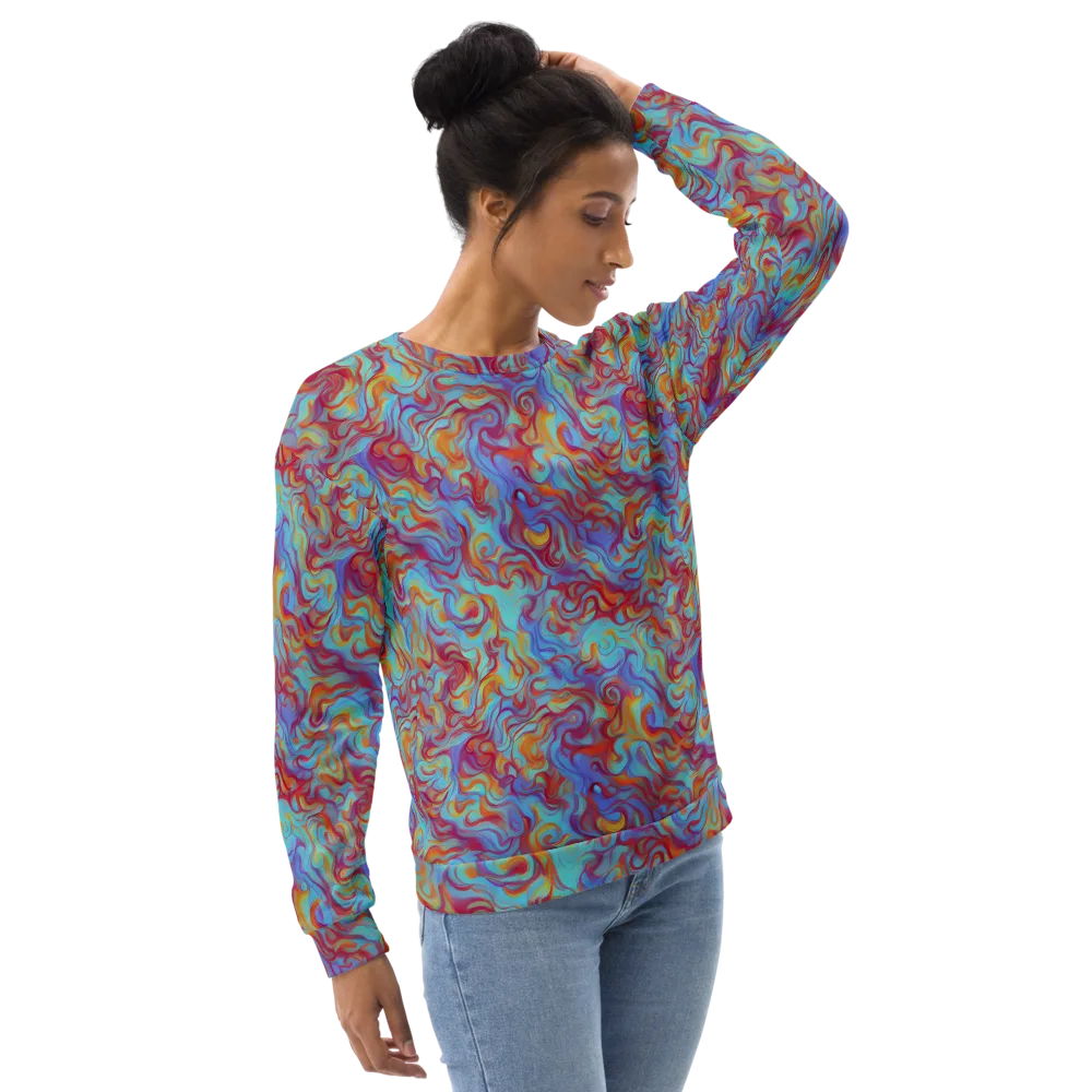 Aqua Rapture on Sweatshirt — Right Front