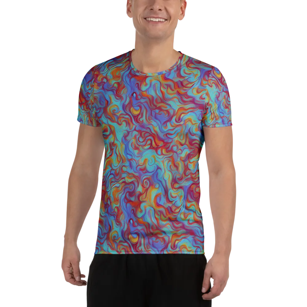 Aqua Rapture on Men's Athletic T-Shirt — Front