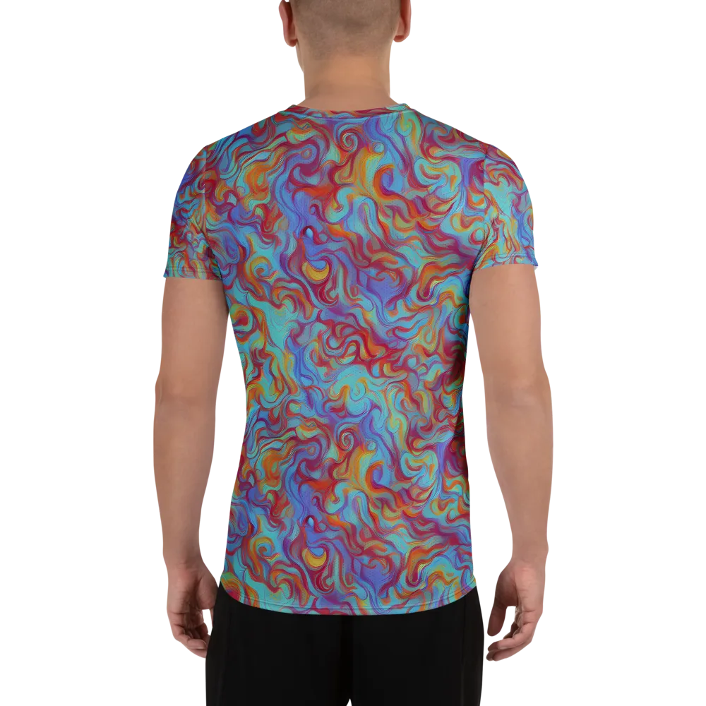 Aqua Rapture on Men's Athletic T-Shirt — Back