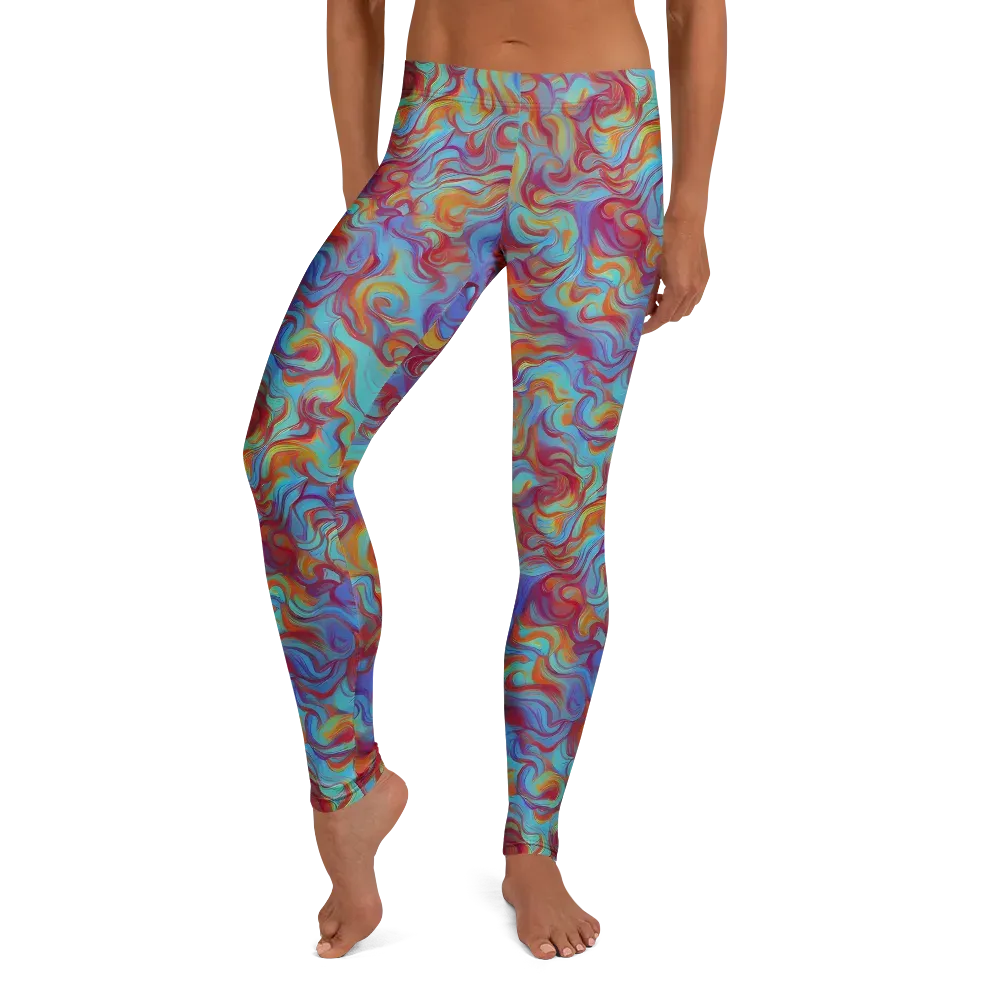 Aqua Rapture on Leggings — Front