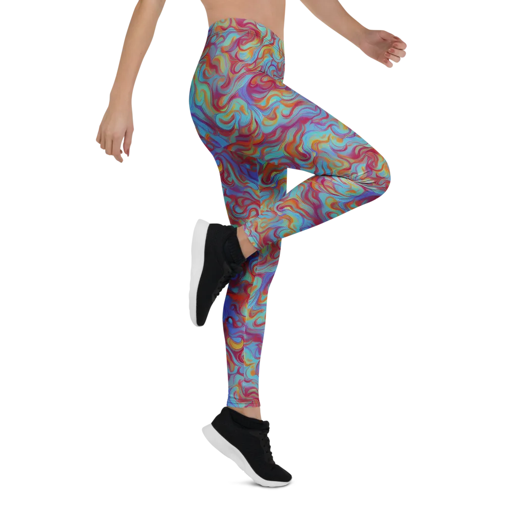 Aqua Rapture on Leggings — Right
