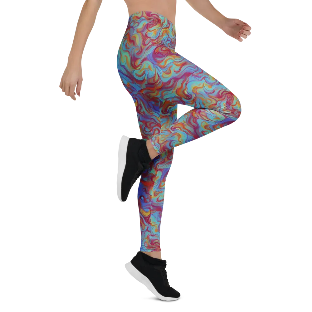 Aqua Rapture on Leggings — Right