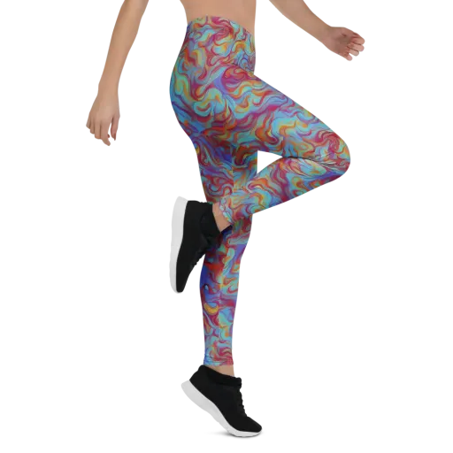 Aqua Rapture on a Leggings