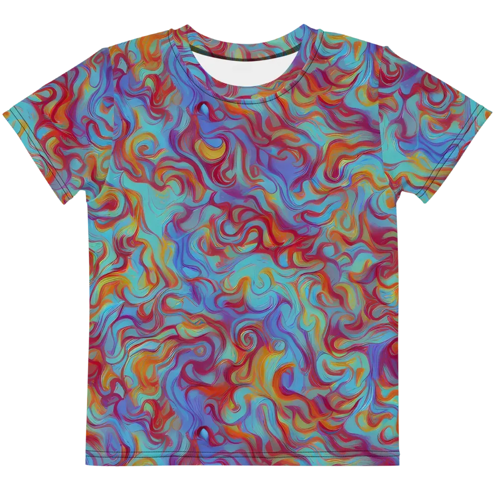 Aqua Rapture on Kids Crew Neck T-Shirt — Front