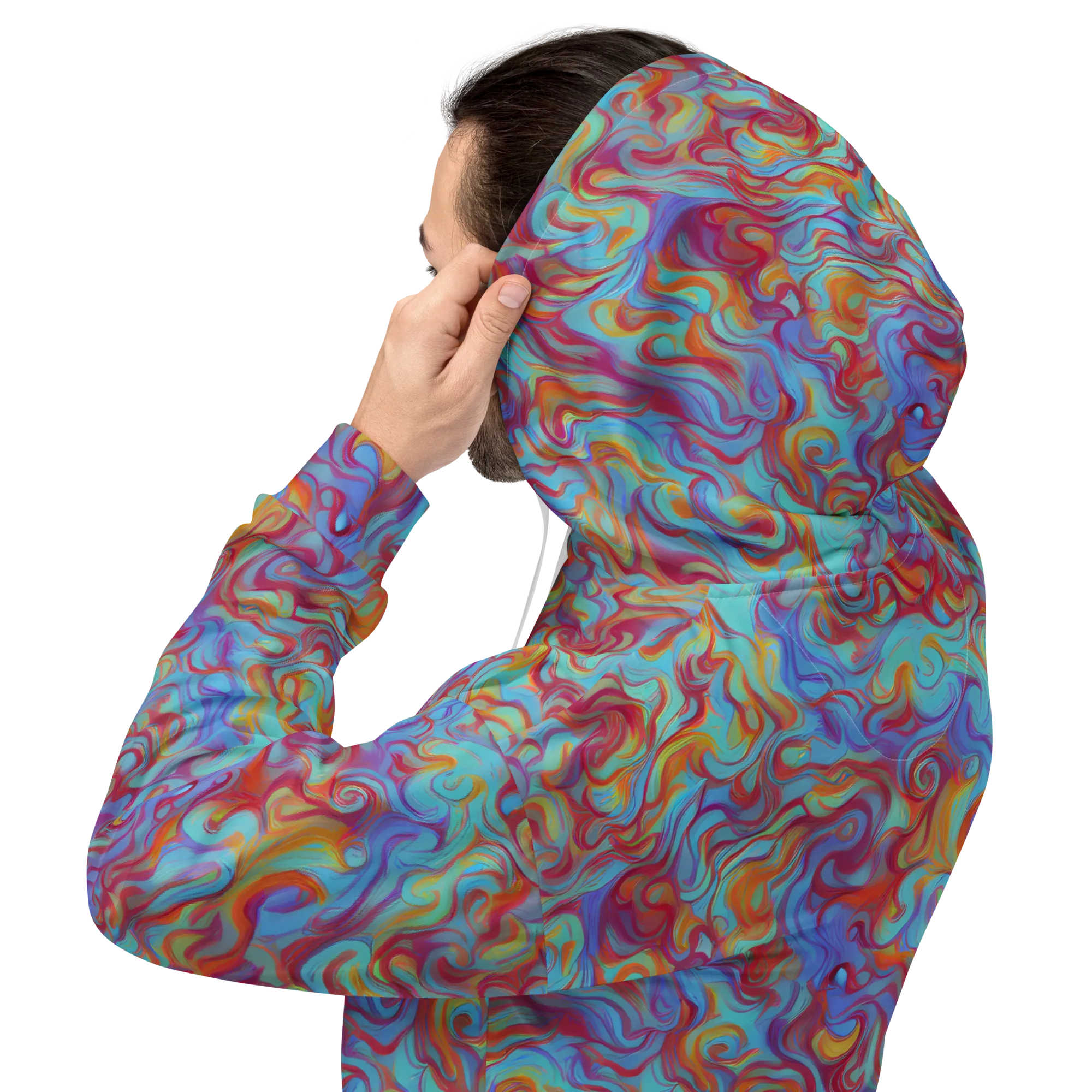 Aqua Rapture on Hoodie — Back