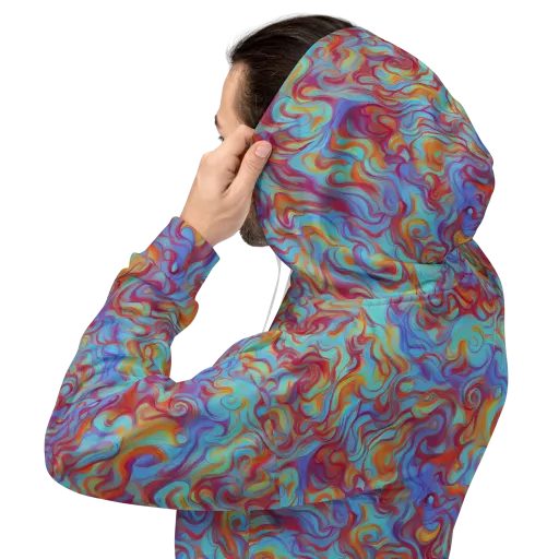 Aqua Rapture on a Hoodie