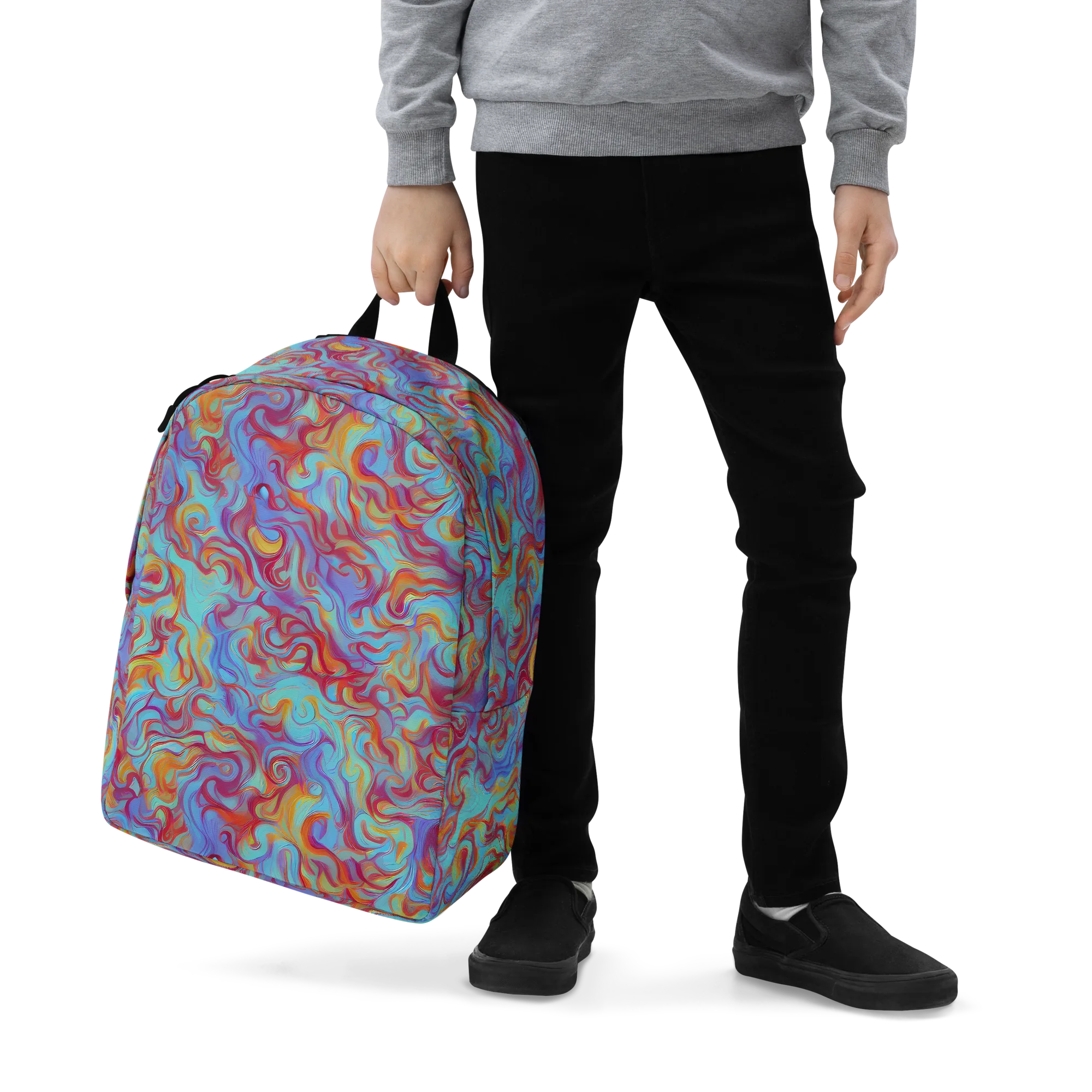 Aqua Rapture on Minimalist Backpack — Zoomed-in