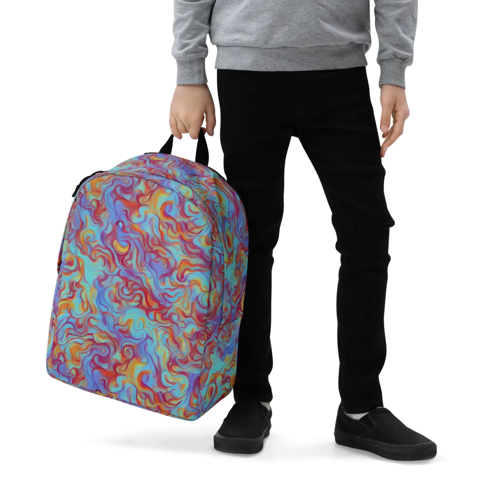 Aqua Rapture on Minimalist Backpack — Zoomed-in