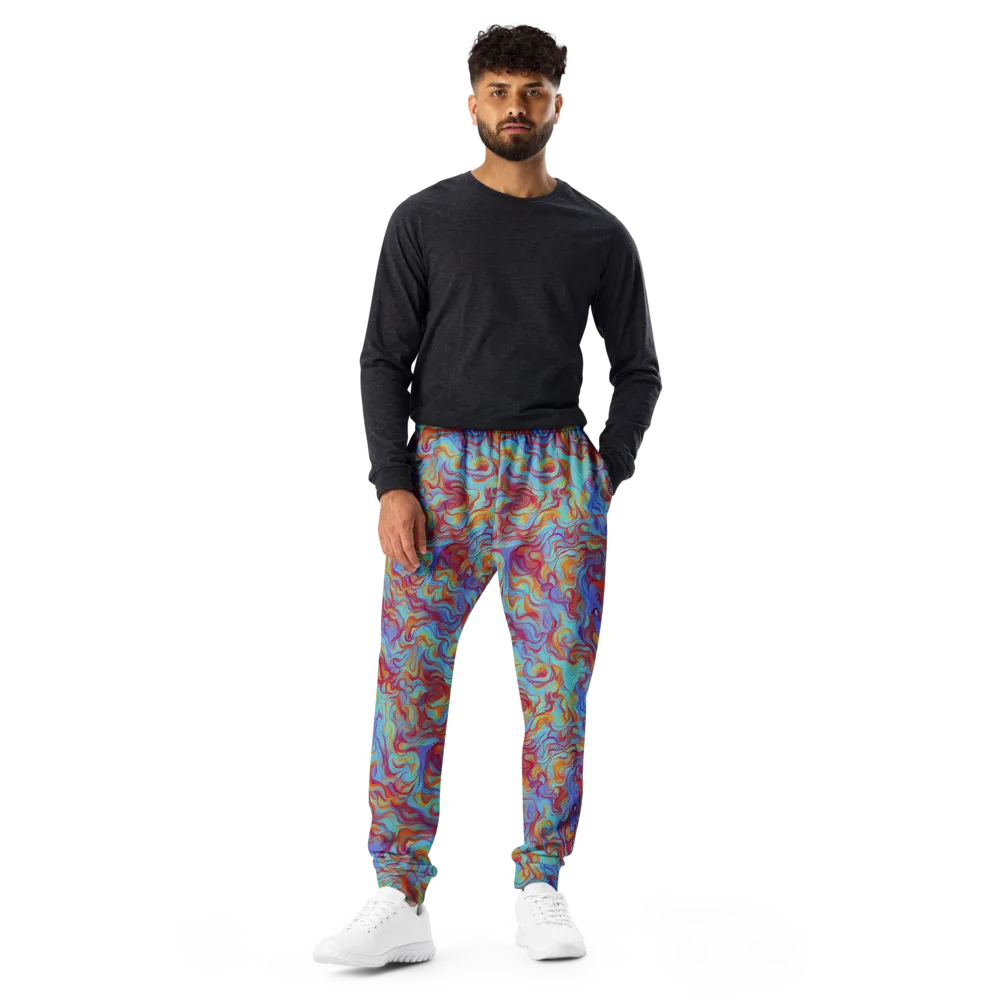 Aqua Rapture on Men's Joggers — Front