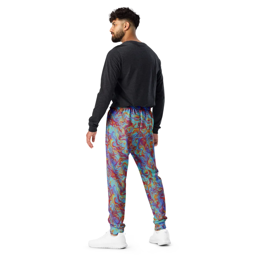 Aqua Rapture on Men's Joggers — Back