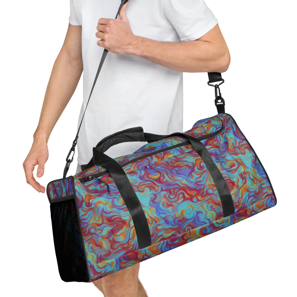 Aqua Rapture on Duffle Bag — Right Front