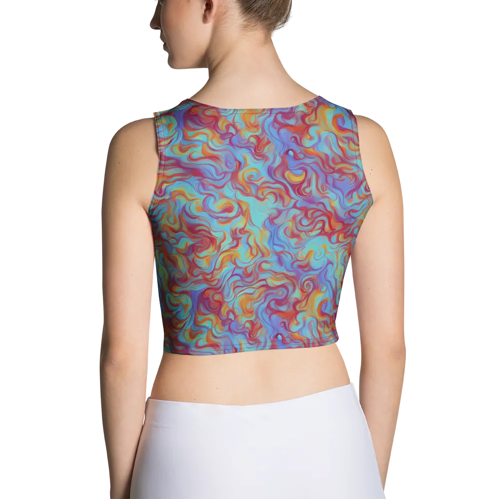 Aqua Rapture on Crop Top — Back
