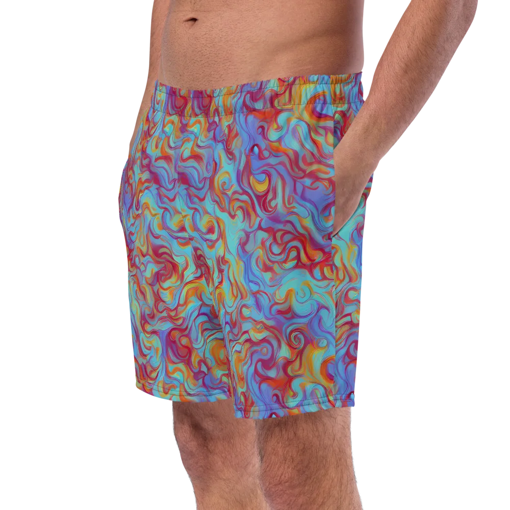 Aqua Rapture on Swim Trunks — Left Front