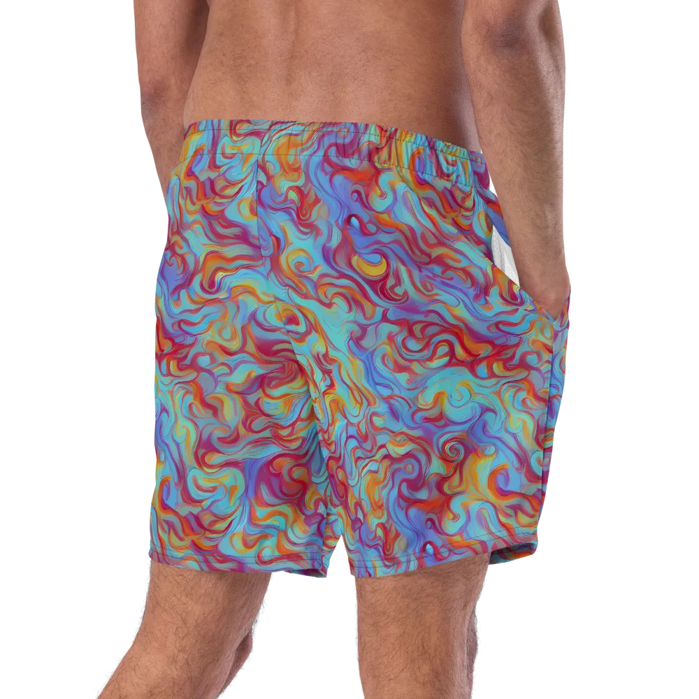 Aqua Rapture on Swim Trunks — Right Back
