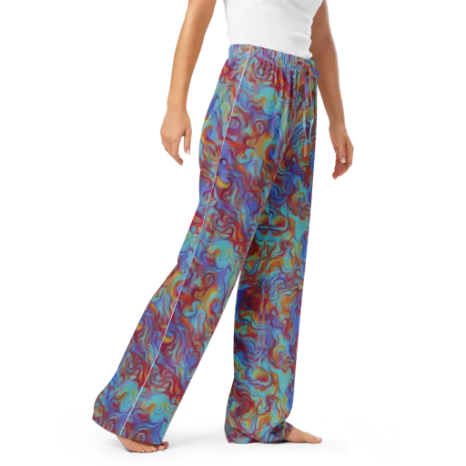 Aqua Rapture on a Women's Pajama Pants