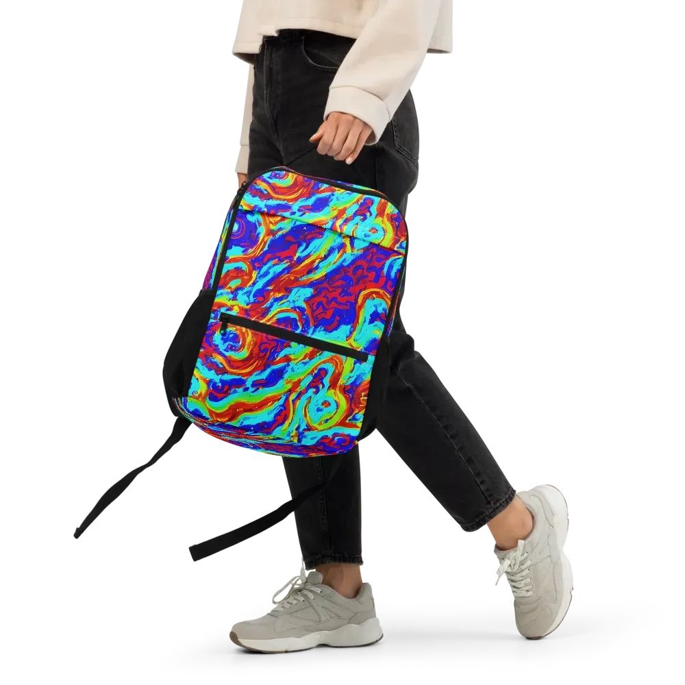 Vermilion Whirlpool on Utility Backpack — Front