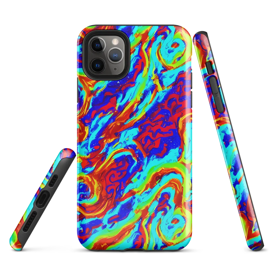 Vermilion Whirlpool on Tough Case for iPhone® — Front