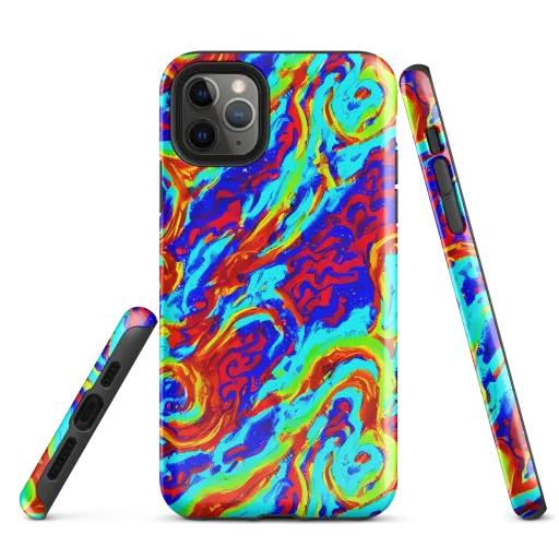 Vermilion Whirlpool on a Tough Case for iPhone®