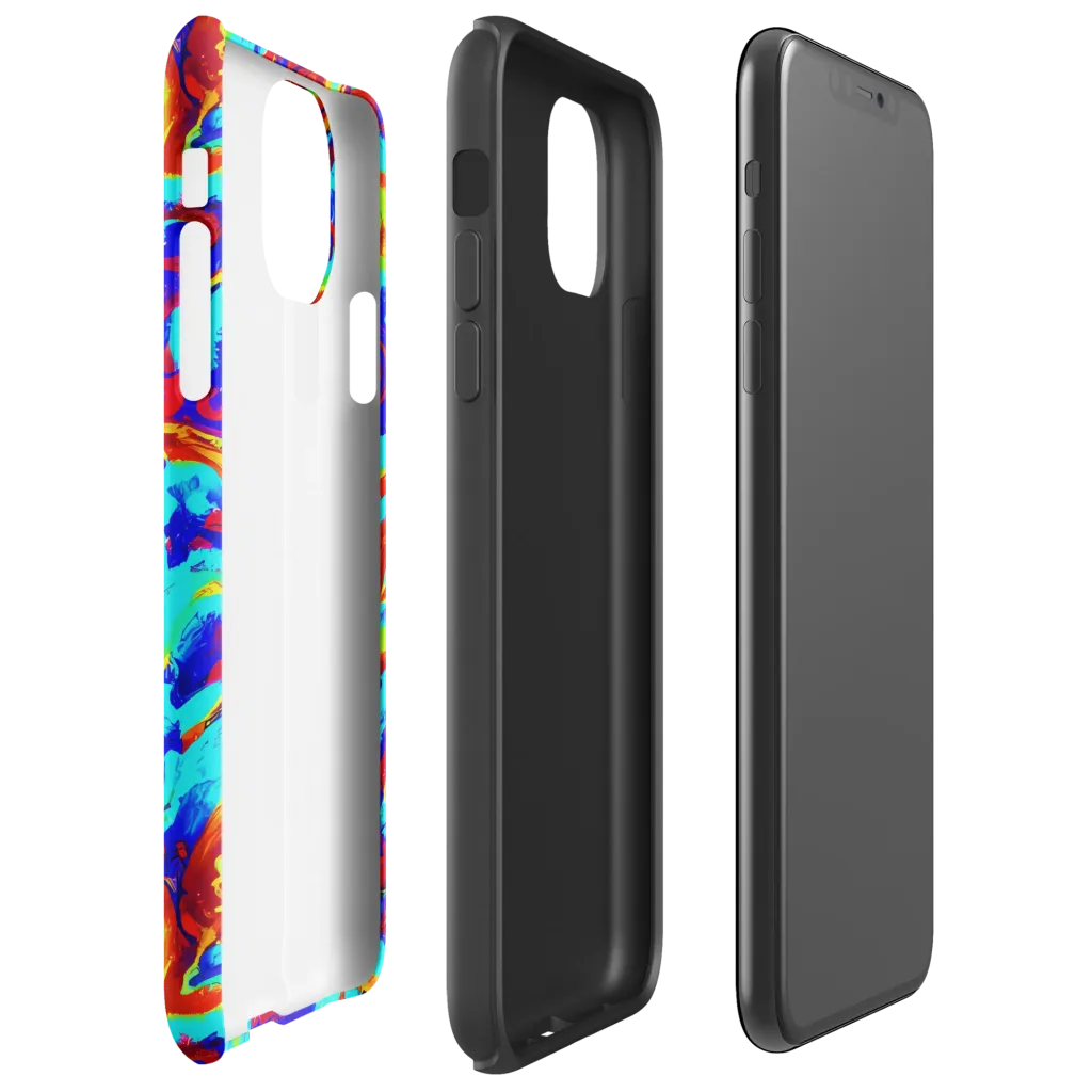 Vermilion Whirlpool on Tough Case for iPhone® — Right