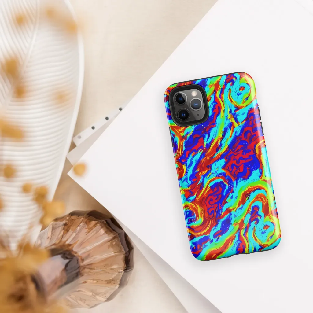Vermilion Whirlpool on Tough Case for iPhone® — Front