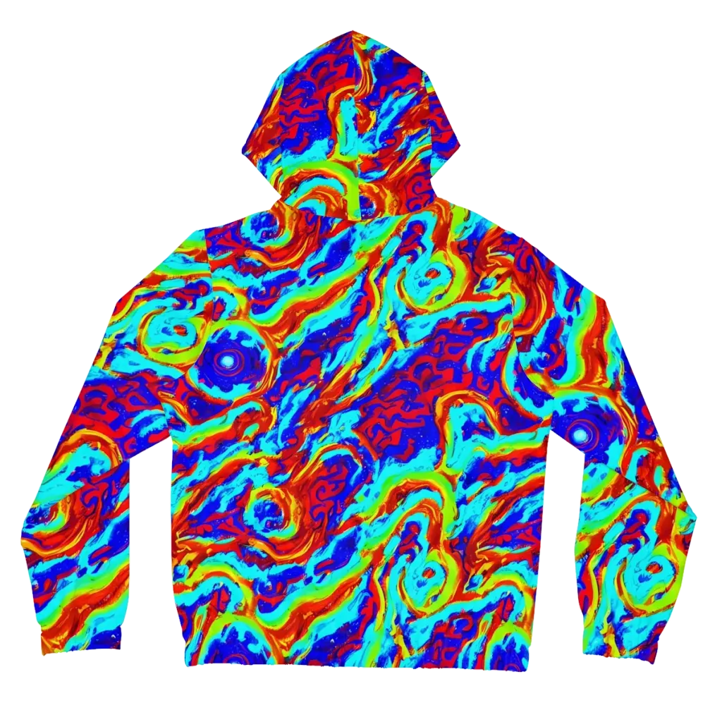 Vermilion Whirlpool on Women's Full-Zip Hoodie — Back