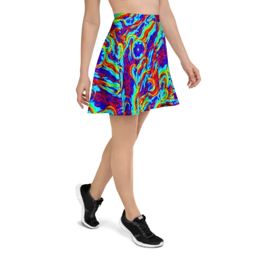 Vermilion Whirlpool on a Skater Skirt