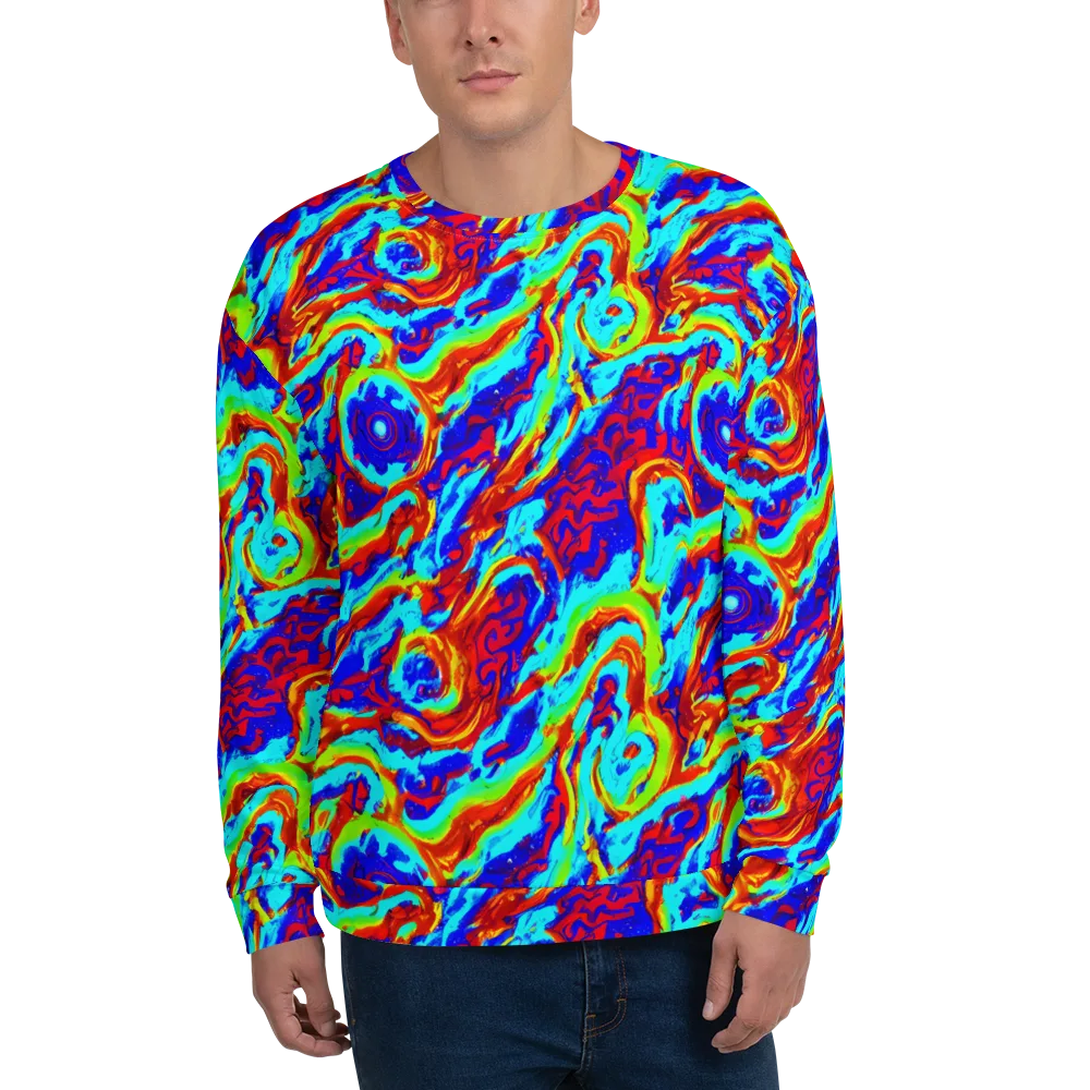 Vermilion Whirlpool on Sweatshirt — Front