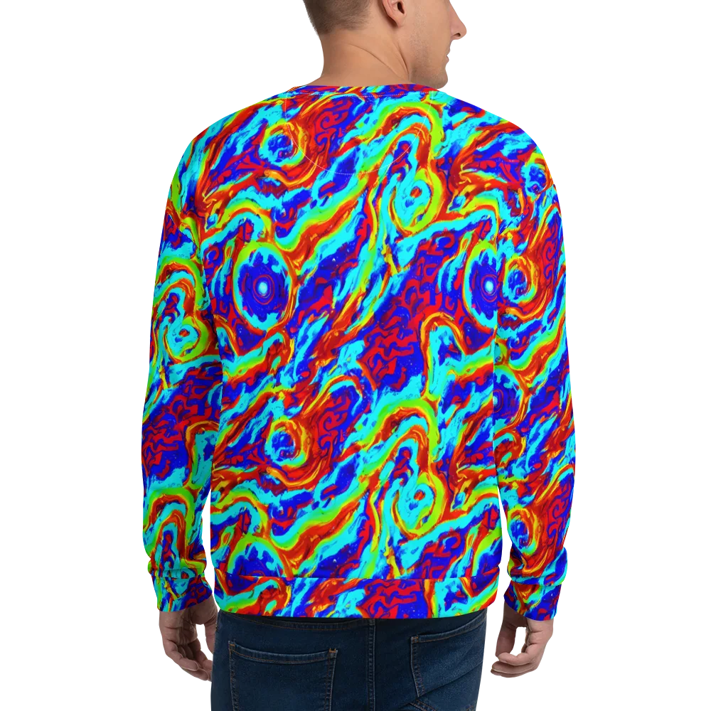 Vermilion Whirlpool on Sweatshirt — Back