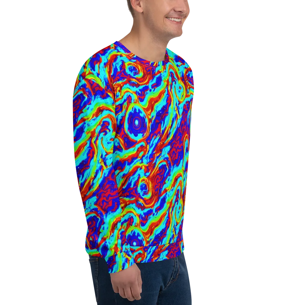 Vermilion Whirlpool on Sweatshirt — Right Front